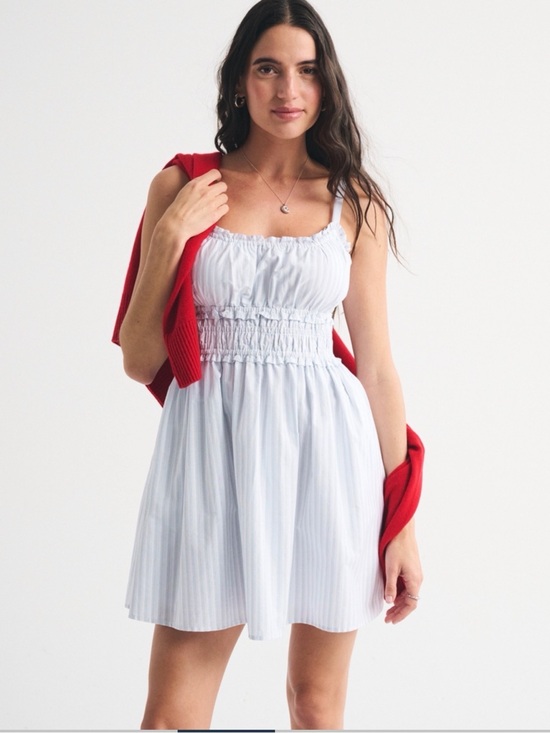 Abercrombie & Fitch Dresses & Skirts - Abercrombie Light Blue Striped Smocked Sundress